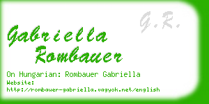 gabriella rombauer business card